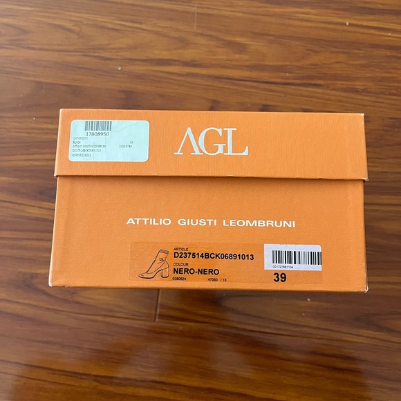 Attilio Giusti Leombruni AGL $465 Boot 39/8.5 Black Heel Shoes New in Box - Picture 6 of 6